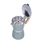 300ML Coffee Pot Moka Maker Coffee Kettle for Gas Stove Ethanol Stove Electrothermal FurnaceCyan Blue