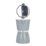 300ML Coffee Pot Moka Maker Coffee Kettle for Gas Stove Ethanol Stove Electrothermal FurnaceCyan Blue