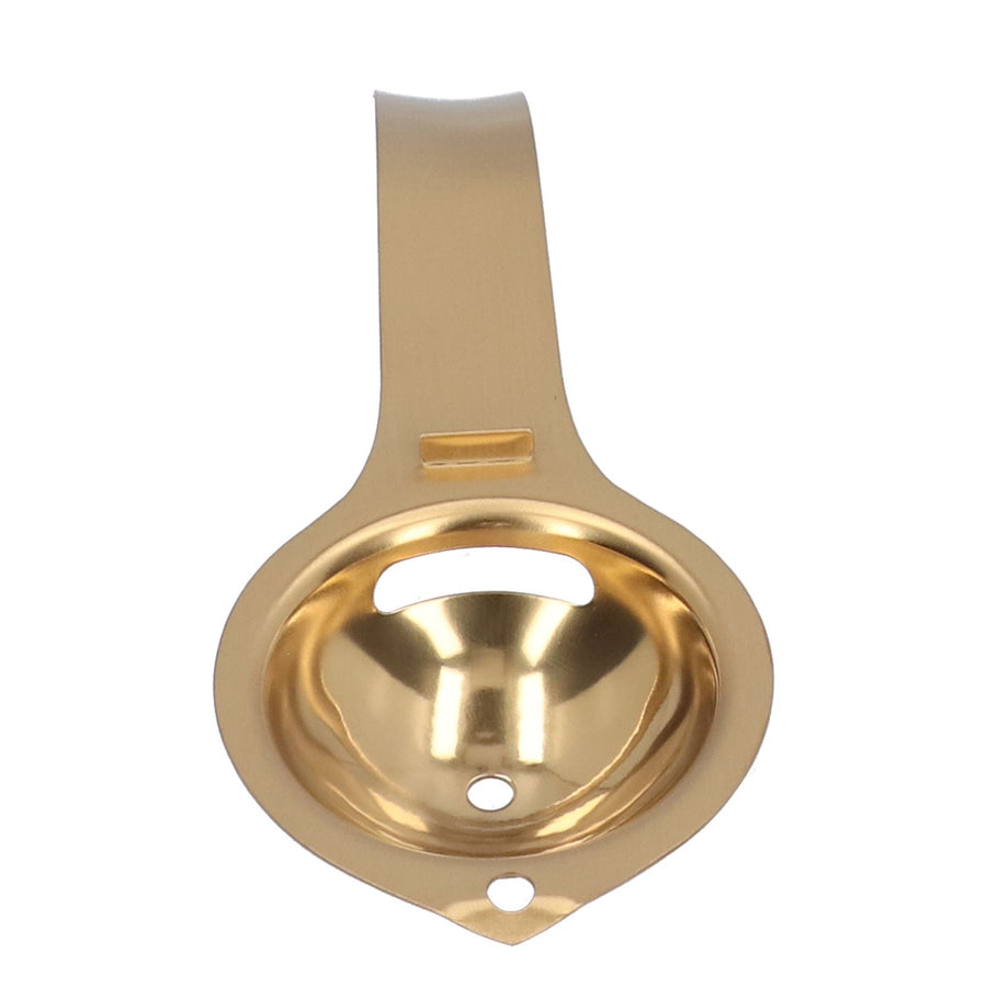 Egg Yolk White Separator Stainless Steel Egg Divider Strainer Filter with Long Handle for KitchenGold
