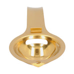 Egg Yolk White Separator Stainless Steel Egg Divider Strainer Filter with Long Handle for KitchenGold