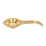 Egg Yolk White Separator Stainless Steel Egg Divider Strainer Filter with Long Handle for KitchenGold