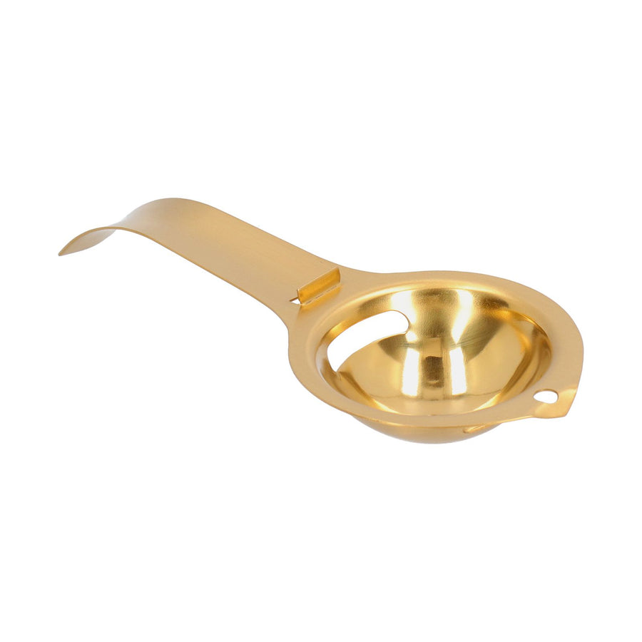 Egg Yolk White Separator Stainless Steel Egg Divider Strainer Filter with Long Handle for KitchenGold