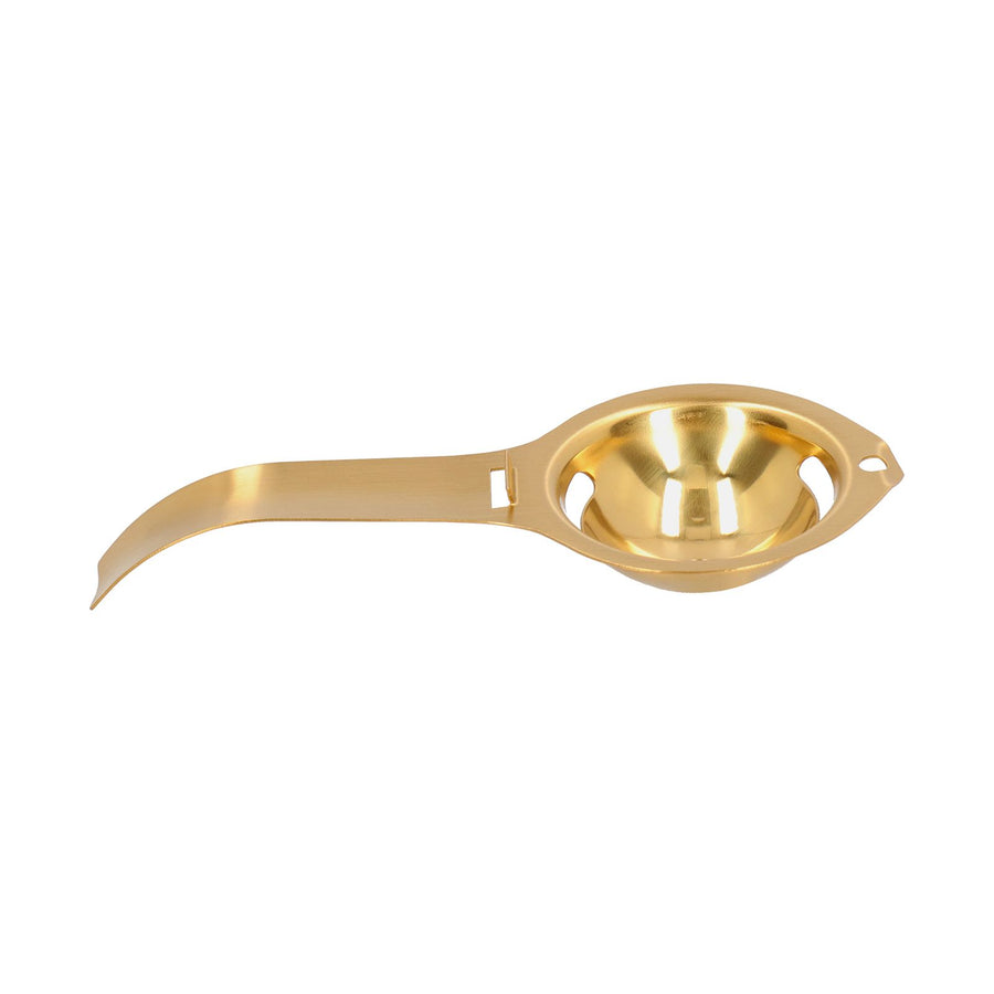 Egg Yolk White Separator Stainless Steel Egg Divider Strainer Filter with Long Handle for KitchenGold