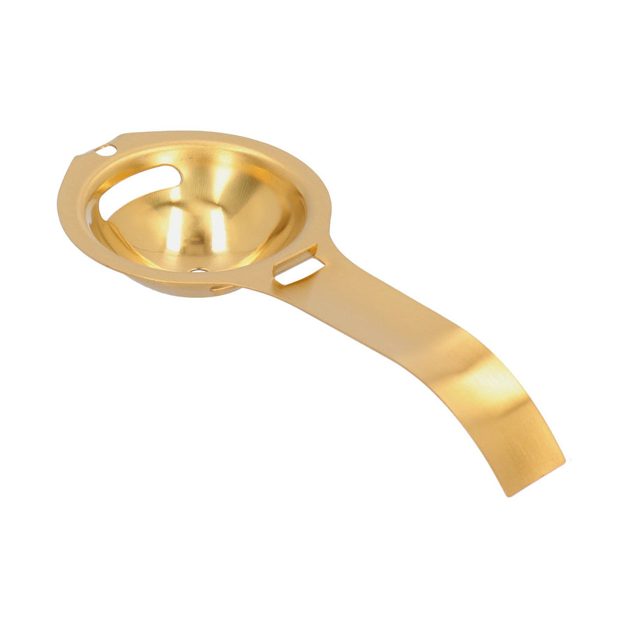 Egg Yolk White Separator Stainless Steel Egg Divider Strainer Filter with Long Handle for KitchenGold