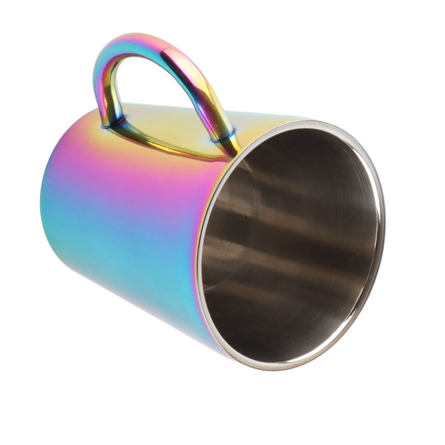 300ml Double Layer Water Cup with Handle Stainless Steel Coffee Insulated Mug for HomeColorful