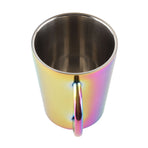 300ml Double Layer Water Cup with Handle Stainless Steel Coffee Insulated Mug for HomeColorful