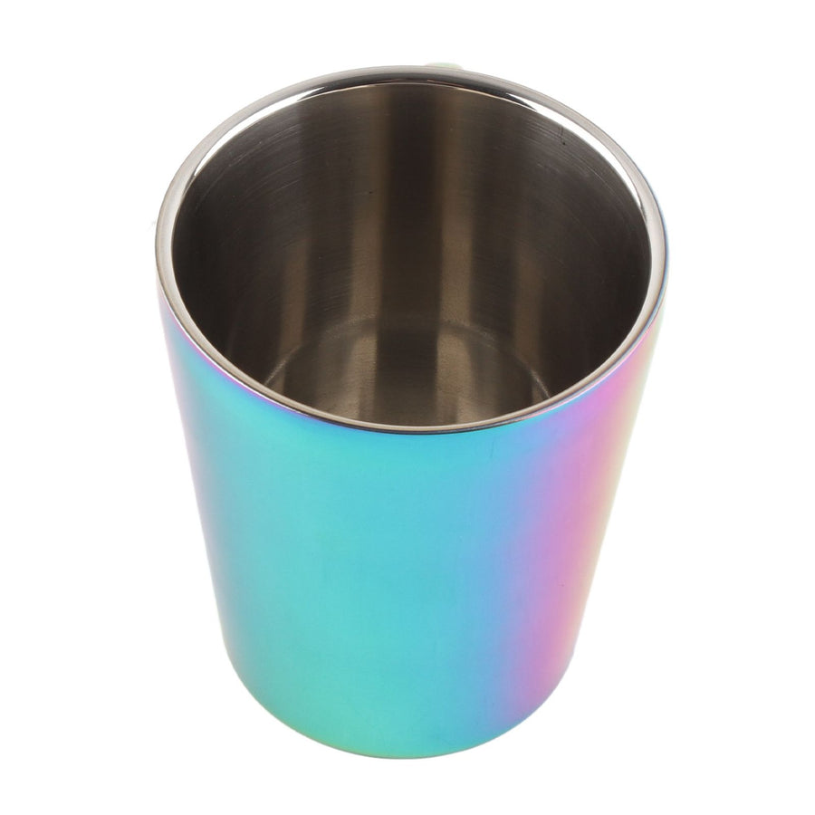 300ml Double Layer Water Cup with Handle Stainless Steel Coffee Insulated Mug for HomeColorful