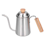 650ML Drip Coffee Pot Stainless Steel Long Gooseneck Spout Coffee Kettle with Wooden Handle