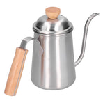 650ML Drip Coffee Pot Stainless Steel Long Gooseneck Spout Coffee Kettle with Wooden Handle