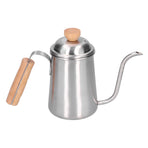 650ML Drip Coffee Pot Stainless Steel Long Gooseneck Spout Coffee Kettle with Wooden Handle