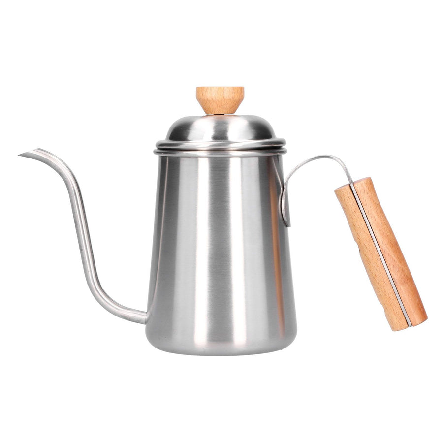 650ML Drip Coffee Pot Stainless Steel Long Gooseneck Spout Coffee Kettle with Wooden Handle