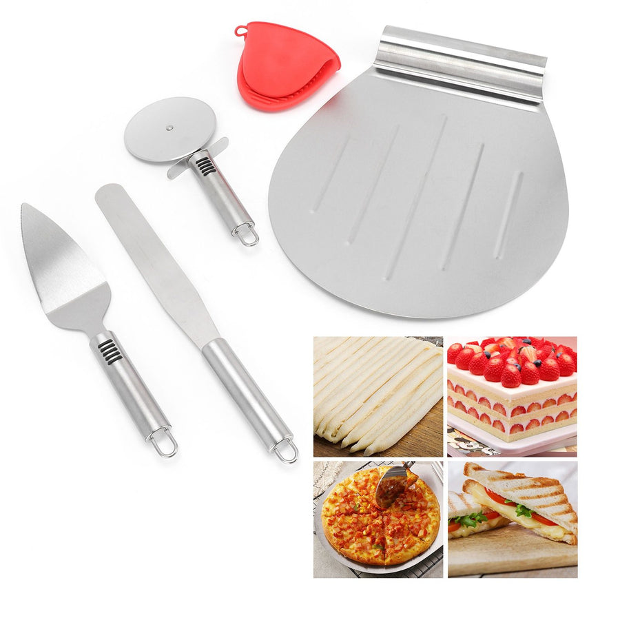 Pizza Spatula 5PCS Stainless Steel Blade Polishing Process Pizza Shovel Pizza CuttingTool