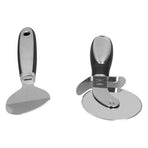 2Pcs set Pizza Cutter Spatula Stainless Steel Pizza Spatula Spade with Non Slip Handle