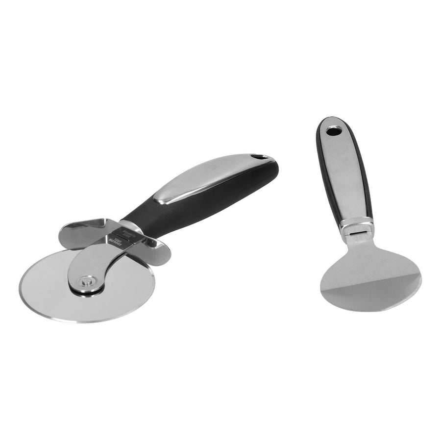 2Pcs set Pizza Cutter Spatula Stainless Steel Pizza Spatula Spade with Non Slip Handle