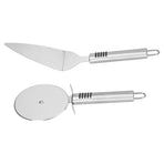 Pizza Cutter 2PCS Stainless Steel Blade Polishing Process Ergonomic Handle Shovel Rolling Cut Pizza Cutter