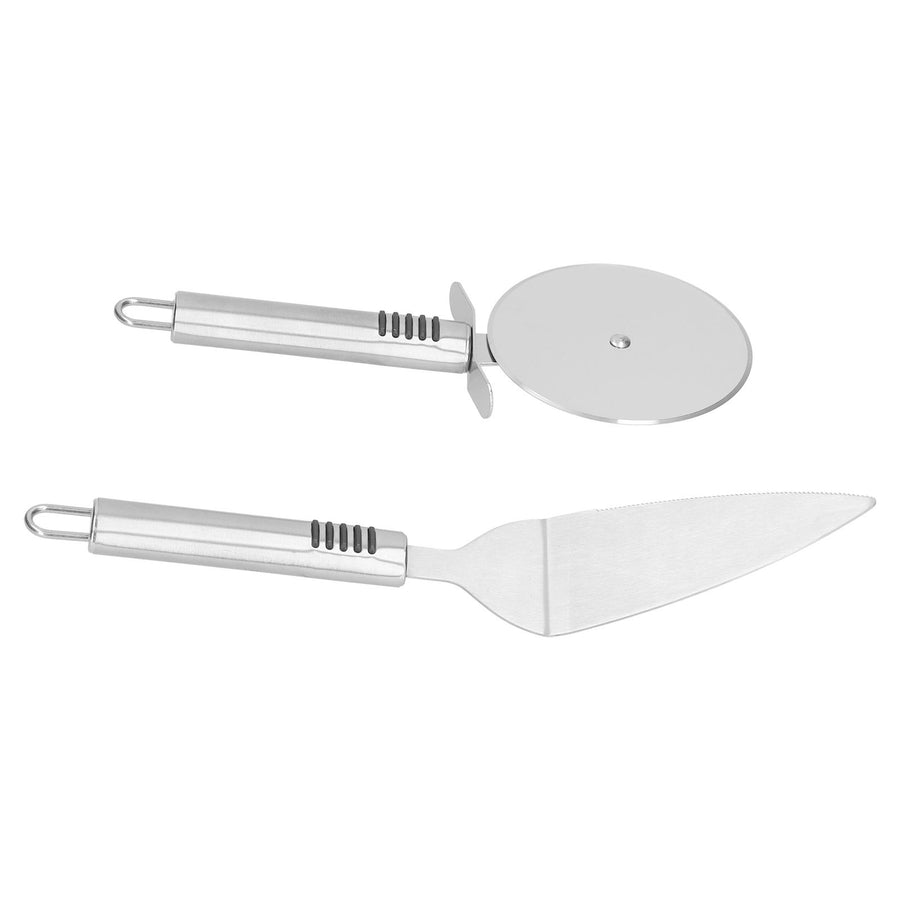 Pizza Cutter 2PCS Stainless Steel Blade Polishing Process Ergonomic Handle Shovel Rolling Cut Pizza Cutter