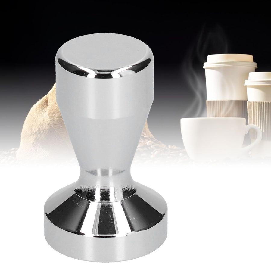 Coffee Tamper Stainless Steel Italian Compact Coffee Powder Press Hammer for Home Office Silver51mm