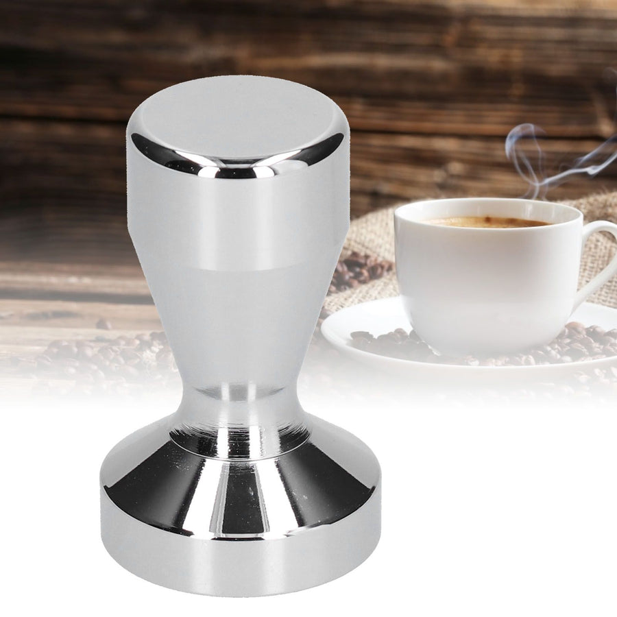 Coffee Tamper Stainless Steel Italian Compact Coffee Powder Press Hammer for Home Office Silver51mm