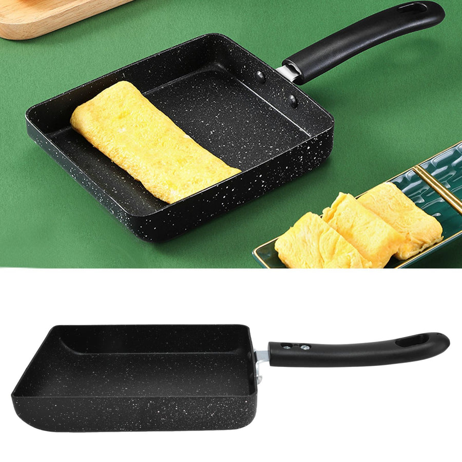 Quadrate Tamagoyaki Pan NonStick Frying Pan Fried Egg Sandwich Crepe Cooker for Kitchen(Small )