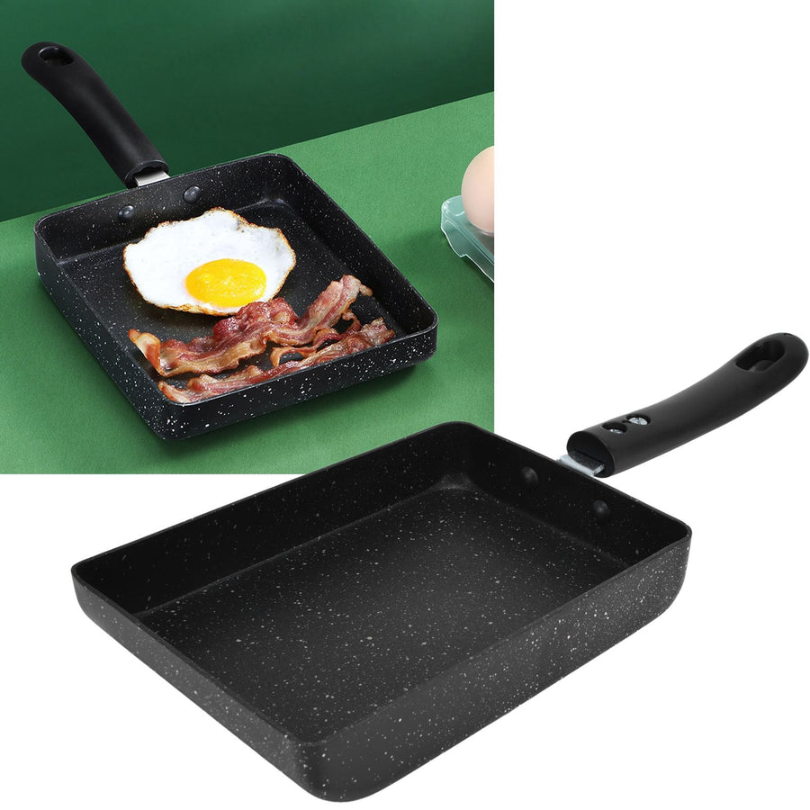 Quadrate Tamagoyaki Pan NonStick Frying Pan Fried Egg Sandwich Crepe Cooker for Kitchen(Small )