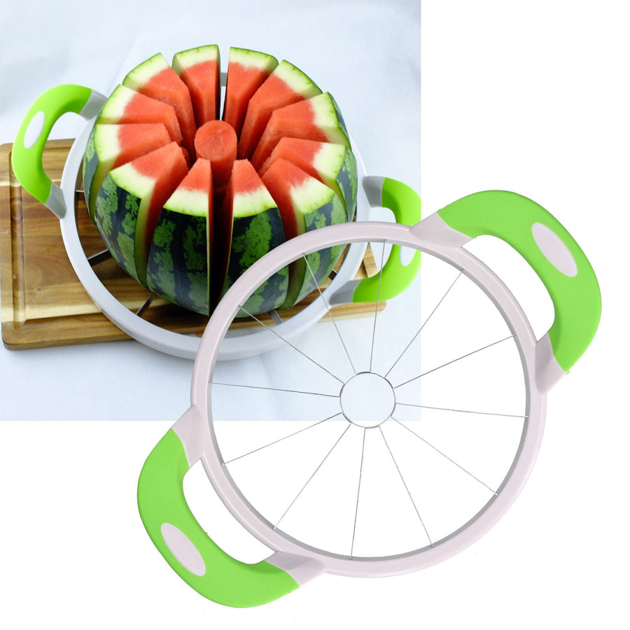 Watermelon Cutter Manual Stainless Steel Fruit Slicing Tool for Home Travel Camping Picnic and OfficeLarge
