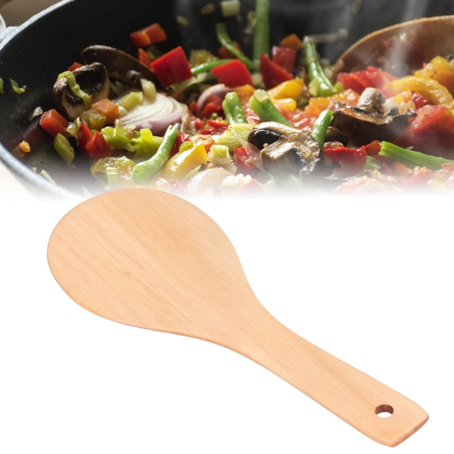 Round Head Shovel Wooden NonStick Rice Spoon Kitchenware Kitchen Utensils for Home