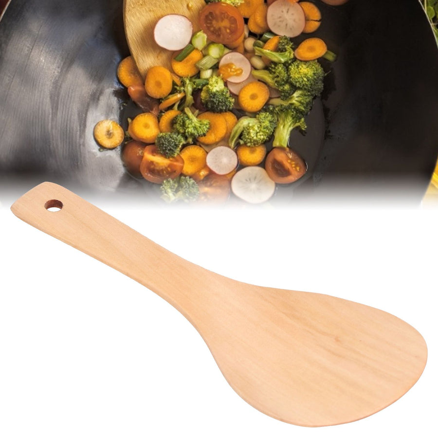 Round Head Shovel Wooden NonStick Rice Spoon Kitchenware Kitchen Utensils for Home