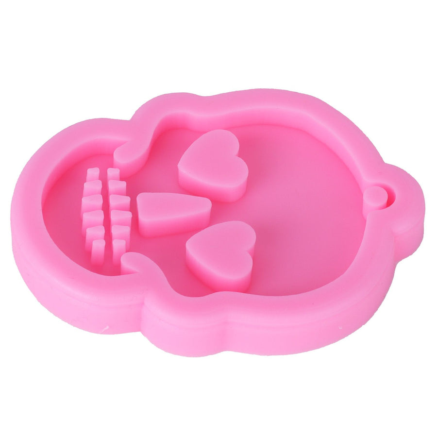 Silicone Mold DIY Skull Shape Keychain Chocolate Fondant Mould Baking Mold Cake Decorating Tool