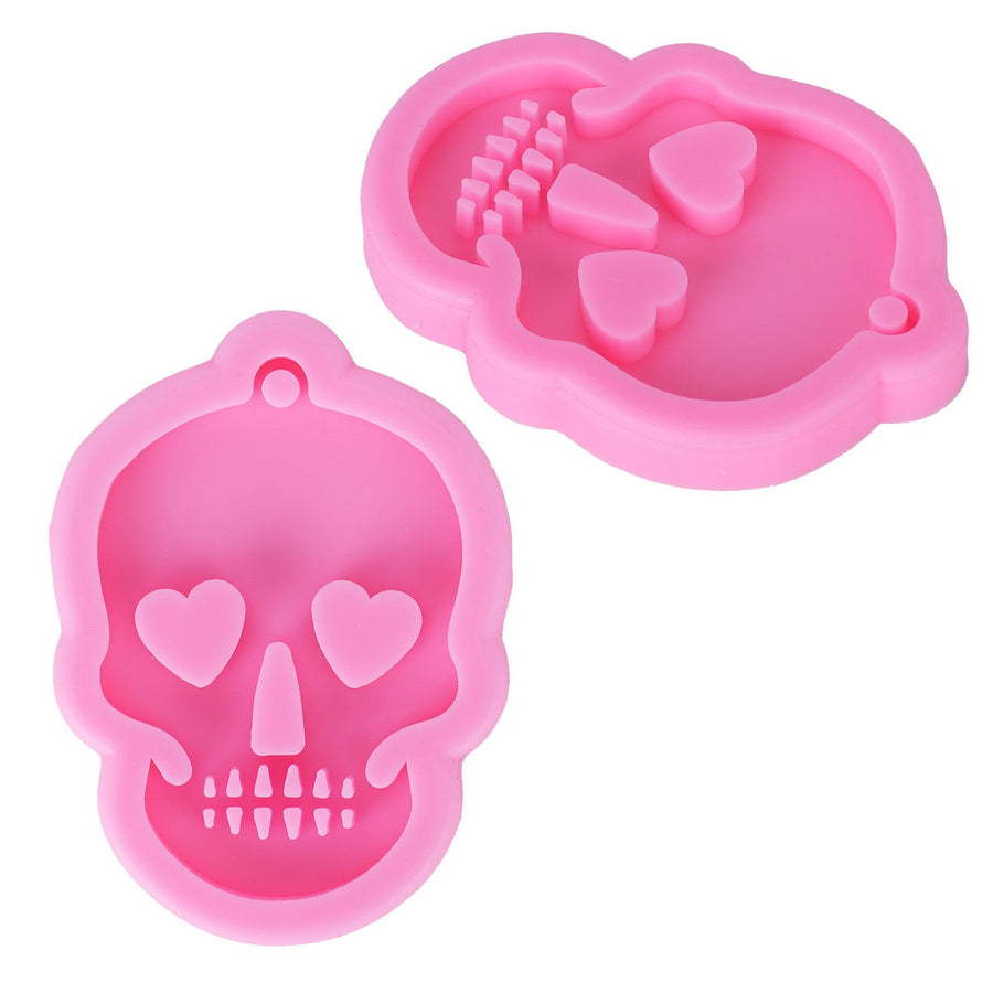 Silicone Mold DIY Skull Shape Keychain Chocolate Fondant Mould Baking Mold Cake Decorating Tool