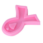 Ribbon Shape Silicone Mold Cute DIY Car Aroma Diffuser Pendant Mould for Keychain Home Bakery