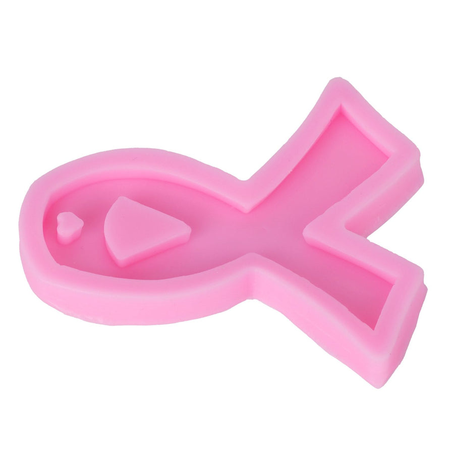 Ribbon Shape Silicone Mold Cute DIY Car Aroma Diffuser Pendant Mould for Keychain Home Bakery