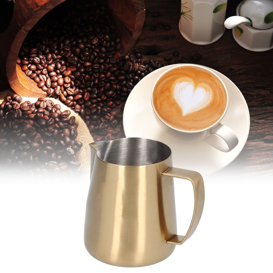 Stainless Steel Frothing Pitcher Mocha Milk Frothing Cup with Swan Pattern for Home Use