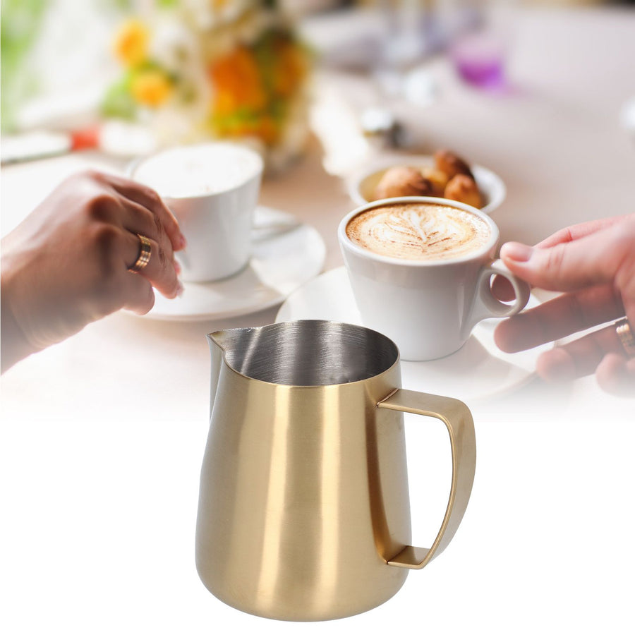 Stainless Steel Frothing Pitcher Mocha Milk Frothing Cup with Swan Pattern for Home Use