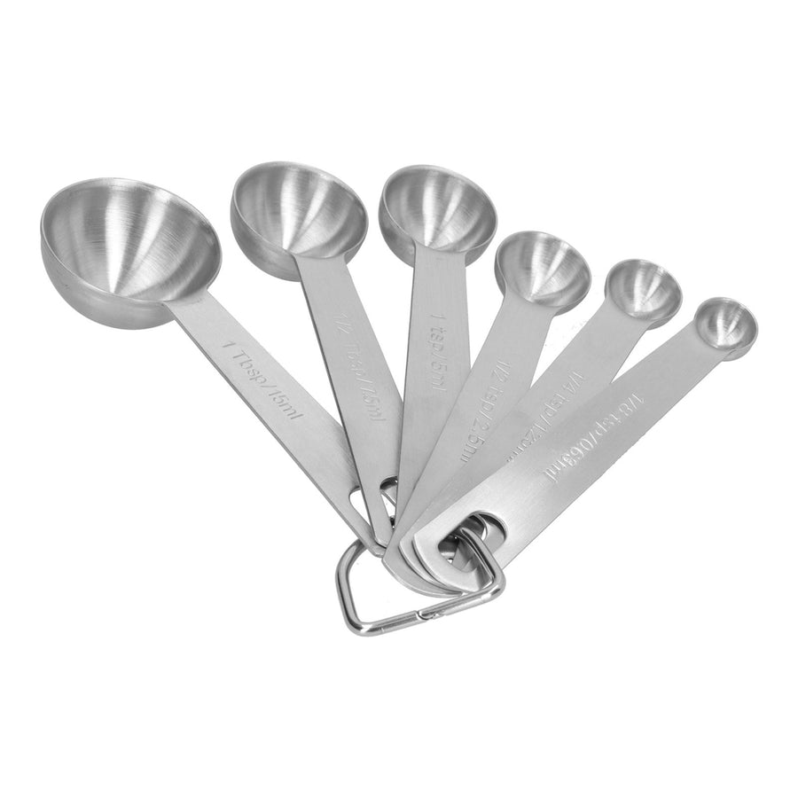 Stainless Steel Measuring Spoon with Scale Seasoning Spoon Set Baking Tool for Home Kitchen6Pcs/Set
