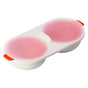 Microwave Egg Cooker Food Grade PP Removable Drain Basket Egg Cooker for Microwave Boiled EggsRed