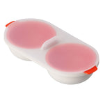 Microwave Egg Cooker Food Grade PP Removable Drain Basket Egg Cooker for Microwave Boiled EggsRed