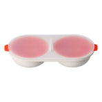Microwave Egg Cooker Food Grade PP Removable Drain Basket Egg Cooker for Microwave Boiled EggsRed