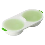 Microwave Egg Cooker Food Grade PP Removable Drain Basket Egg Cooker for Microwave Boiled EggsGreen