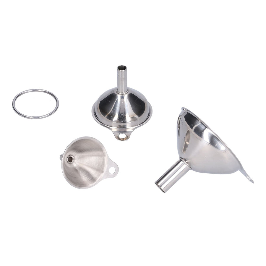 3PCS Stainless Steel Funnel Mini Funnel Oil Vinegar Wine Spice Sauce Leakage Household Oil Leakage