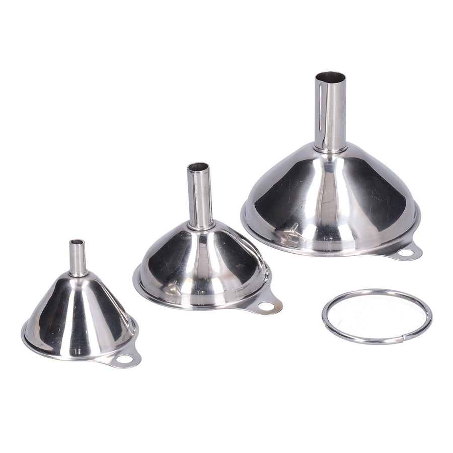 3PCS Stainless Steel Funnel Mini Funnel Oil Vinegar Wine Spice Sauce Leakage Household Oil Leakage