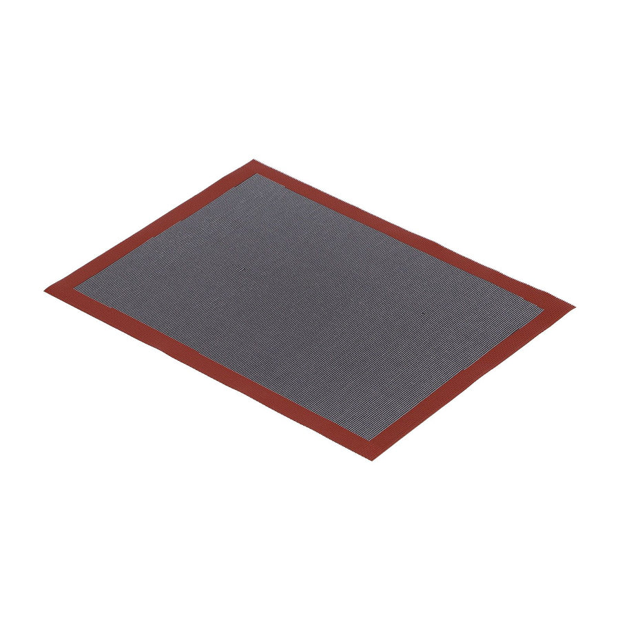 Silicone Hollow Baking Mat Non Slip Oven Liner Heat Resistant Pad Perforated Bread Mat(Red Black )