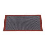 Silicone Hollow Baking Mat Non Slip Oven Liner Heat Resistant Pad Perforated Bread Mat(Red Black )