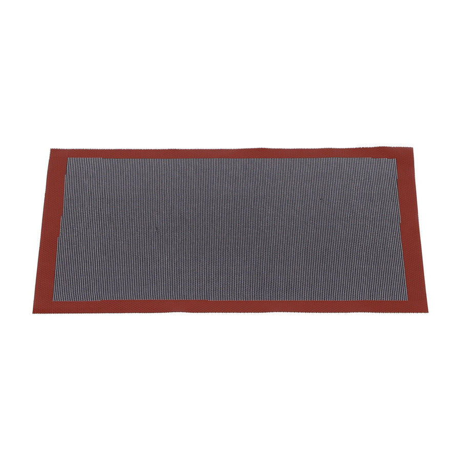Silicone Hollow Baking Mat Non Slip Oven Liner Heat Resistant Pad Perforated Bread Mat(Red Black )
