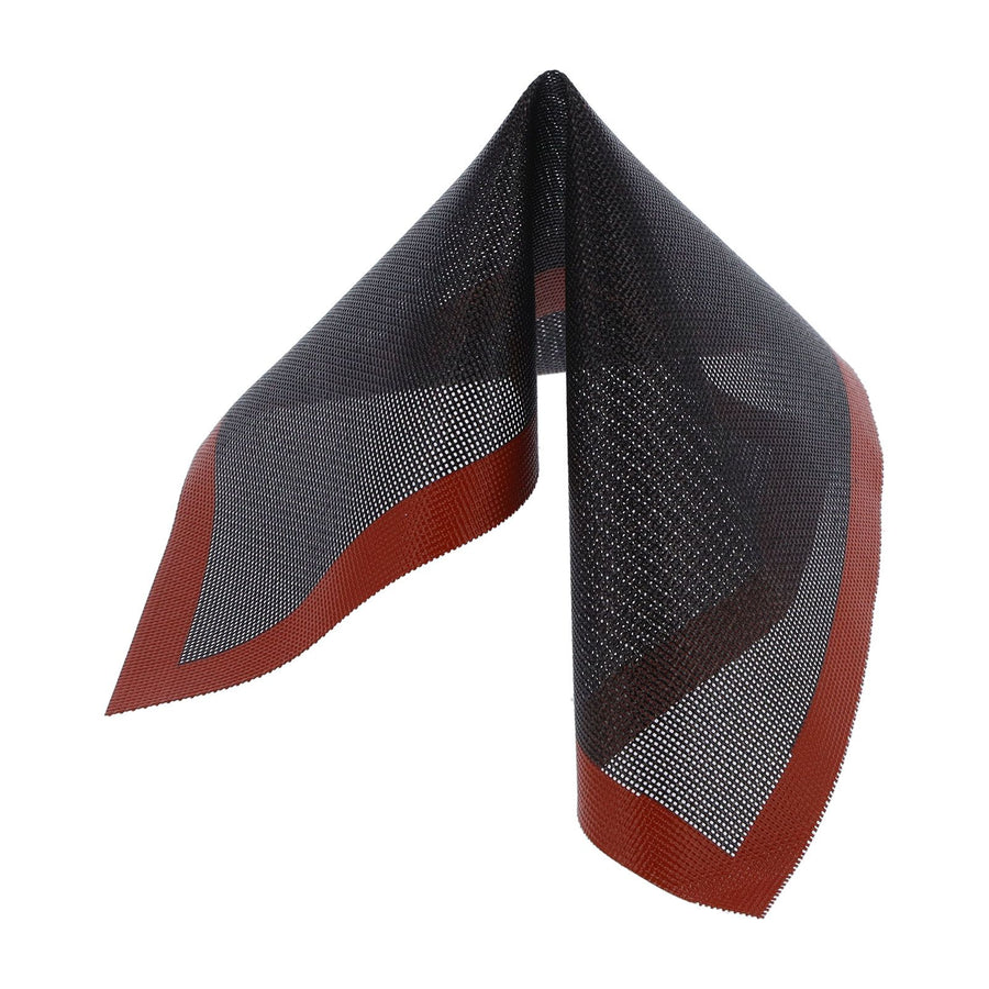 Silicone Hollow Baking Mat Non Slip Oven Liner Heat Resistant Pad Perforated Bread Mat(Red Black )
