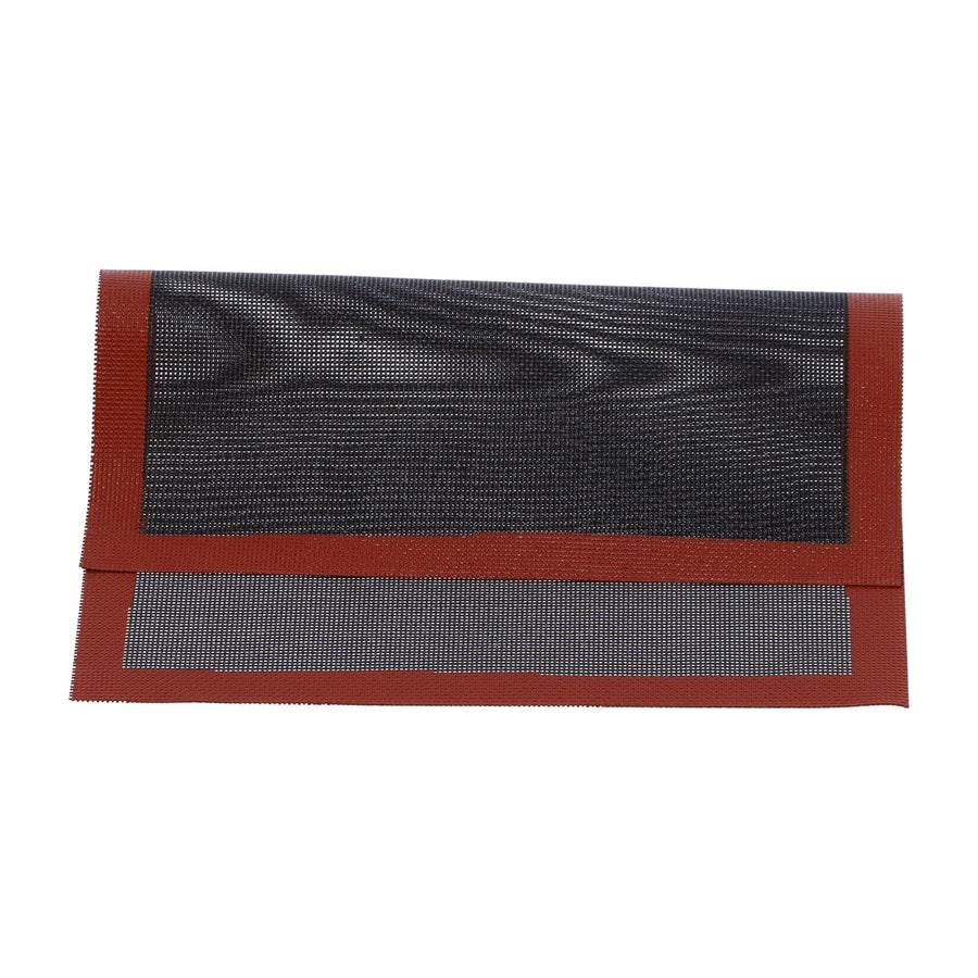 Silicone Hollow Baking Mat Non Slip Oven Liner Heat Resistant Pad Perforated Bread Mat(Red Black )