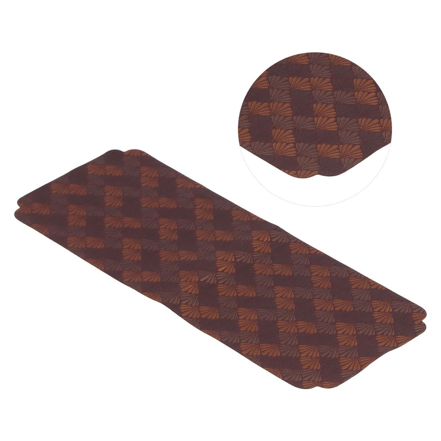 Cup Placemats Chinese Style Knitted Embroidery Tea Set Place Mats for Home TeahouseCoffee Color Fan Leaves