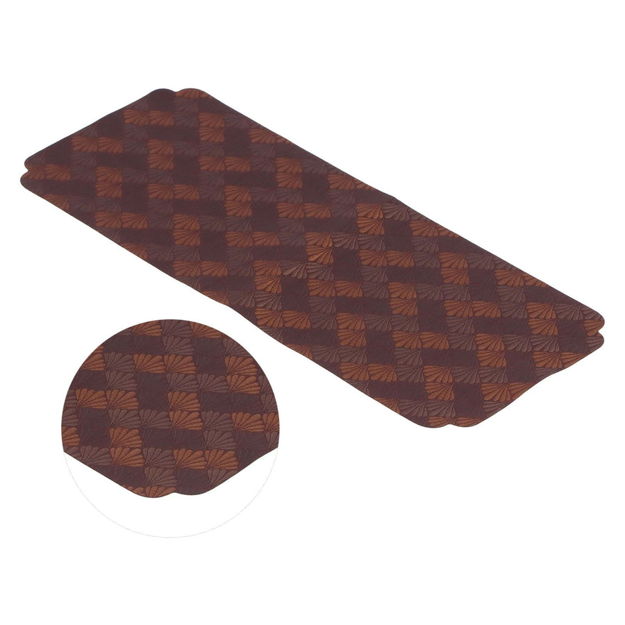 Cup Placemats Chinese Style Knitted Embroidery Tea Set Place Mats for Home TeahouseCoffee Color Fan Leaves