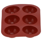 Silicone Mold Food Grade SemiSpherical Cake Mold Tray for Chocolate Soap Home Kitchen(6 Hole )