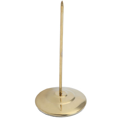 Receipt Bill Holder Thickened Stainless Steel Round Bottom Nonslip Ticket Spike for Restaurants Bars Kitchens(Golden Glossy Rod )