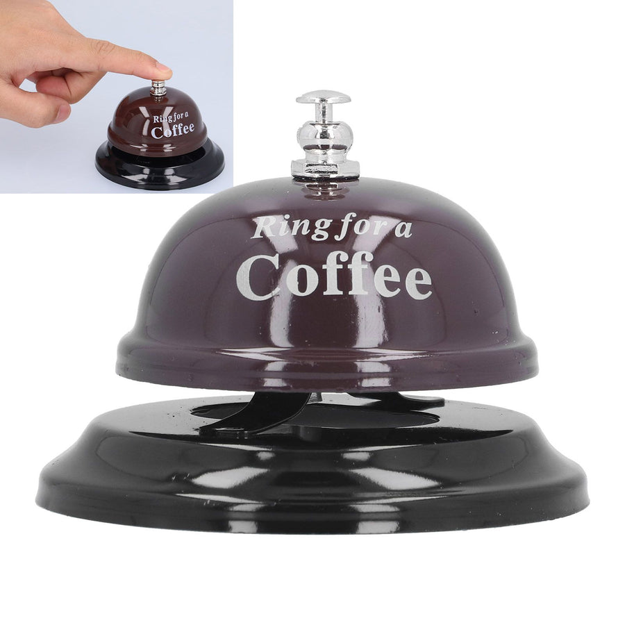 Restaurant Call Bell with Anti Slip Base Manual Meeting Bar Service Bell for Dinner School(Black )